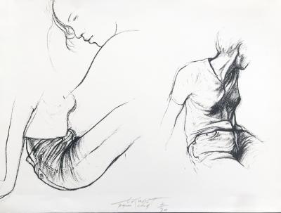 Ernest Pignon Ernest Junges Madchen 1998 Mit Bleistift Signierte Lithografie Street Art Und Graffiti Plazzart