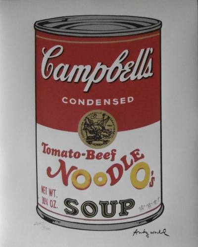Andy WARHOL(d’après) - Campbell Soup Noodle, Lithographie 2