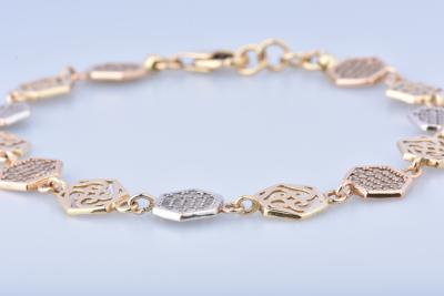 Diamond bracelet in two-tone gold of 18 carats 2