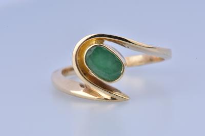 Solitaire emeraude store or jaune