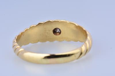 Bague solitaire diamants en or jaune 18 carats 2