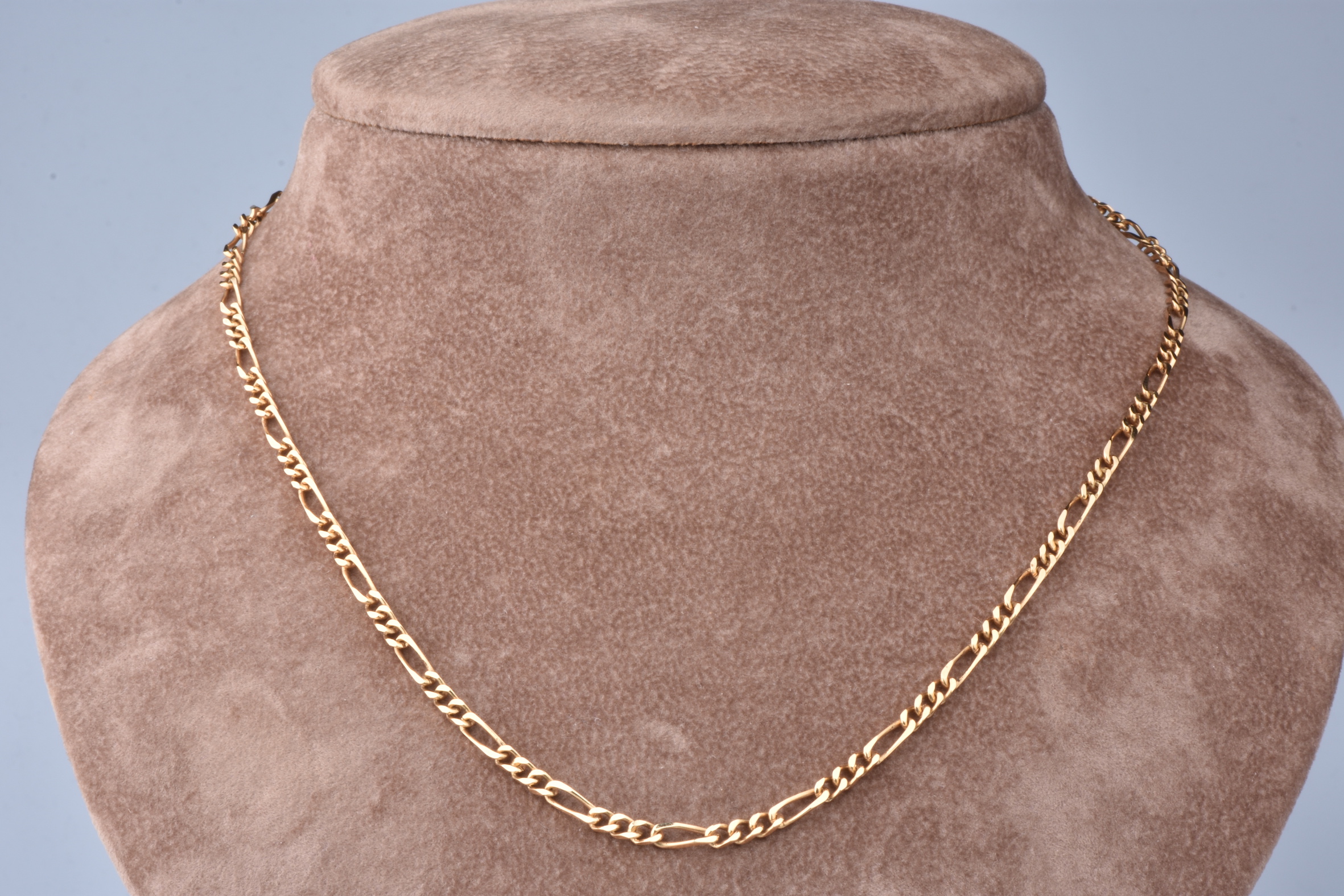 Collier Plaqué Or 18 Carats – Chaine Maille Rectangle Allongée – Neuf Avec étiquettes
