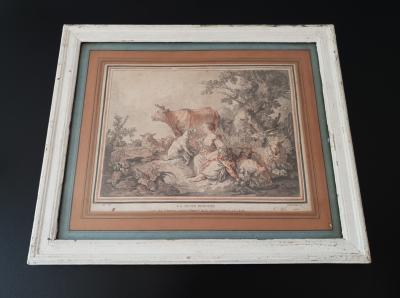 Gilles Demarteau d’après Jean-Baptiste Huet - La jeune bergère / Le jeune berger, XVIIIe siècle, Gravures 2