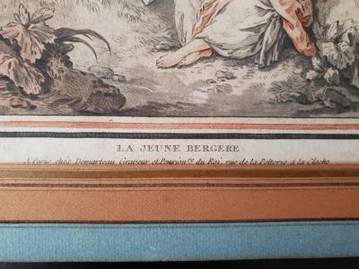 Gilles Demarteau d’après Jean-Baptiste Huet - La jeune bergère / Le jeune berger, XVIIIe siècle, Gravures 2