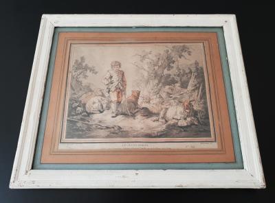 Gilles Demarteau d’après Jean-Baptiste Huet - La jeune bergère / Le jeune berger, XVIIIe siècle, Gravures 2