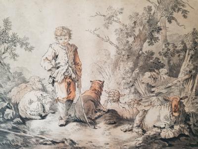 Gilles Demarteau d’après Jean-Baptiste Huet - La jeune bergère / Le jeune berger, XVIIIe siècle, Gravures 2