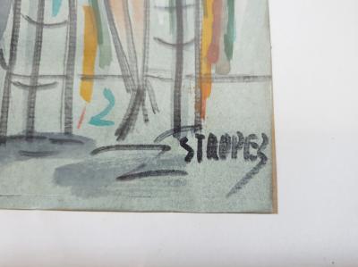André Maurice - St Tropez / La Plage, vers 1960, Deux Aquarelles signées 2