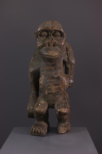 Cameroun, Boulou, Statue Singe 2