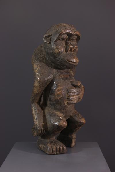 Cameroun, Boulou, Statue Singe 2