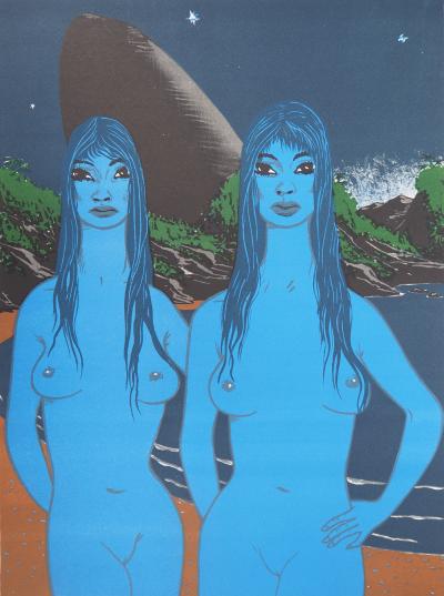 Félix LABISSE : Les jumelles - Lithographie originale Signée 2