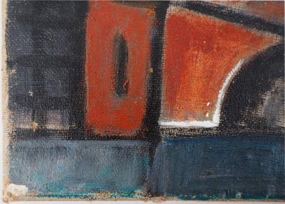 Lino MELANO : Docks et Manufactures - Huile sur toile, Signée, 1956 2
