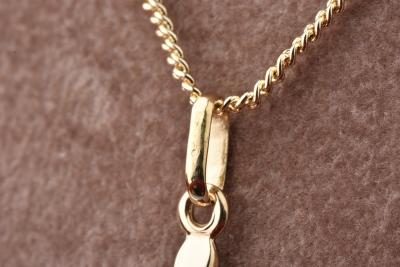 Pendentif Grande croix Chrétienne en or jaune lisse 18 carats 2