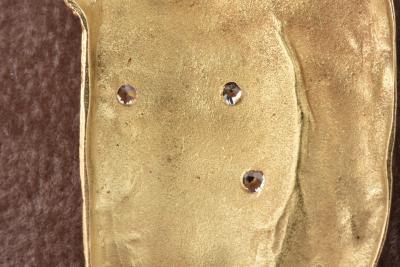 Oxides pendant face of Jesus Christ in 18k yellow gold 2