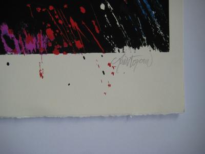 John CHRISTOFOROU - Visage violet, Lithographie signée 2