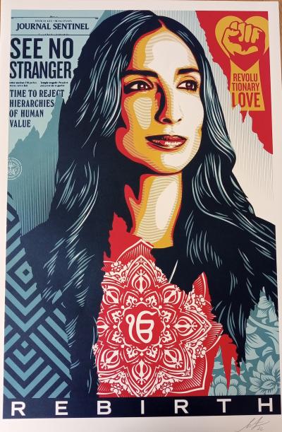 Shepard FAIREY (Obey) - Rebirth  - Impression offset signée au crayon 2