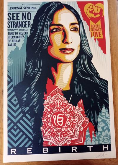 Shepard FAIREY (Obey) - Rebirth  - Impression offset signée au crayon 2