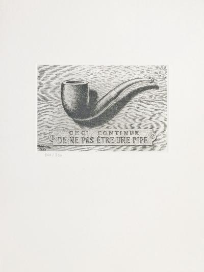 René MAGRITTE (d’après) - La trahison des images, 1952, eau forte signée 2