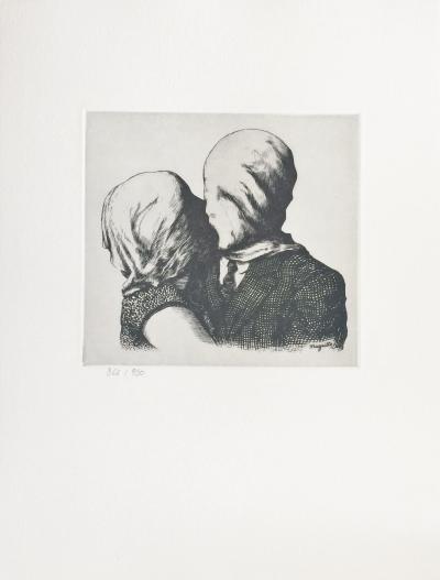René MAGRITTE (d’après) - Les amants, 1928, Eau-forte 2