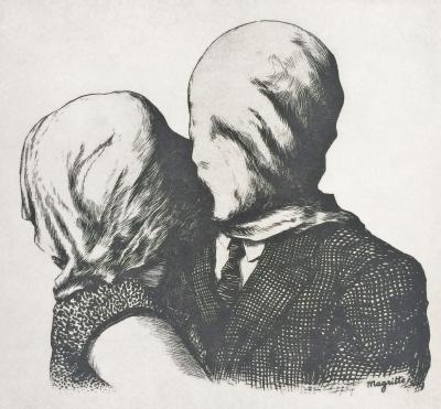 René MAGRITTE (d’après) - Les amants, 1928, Eau-forte 2