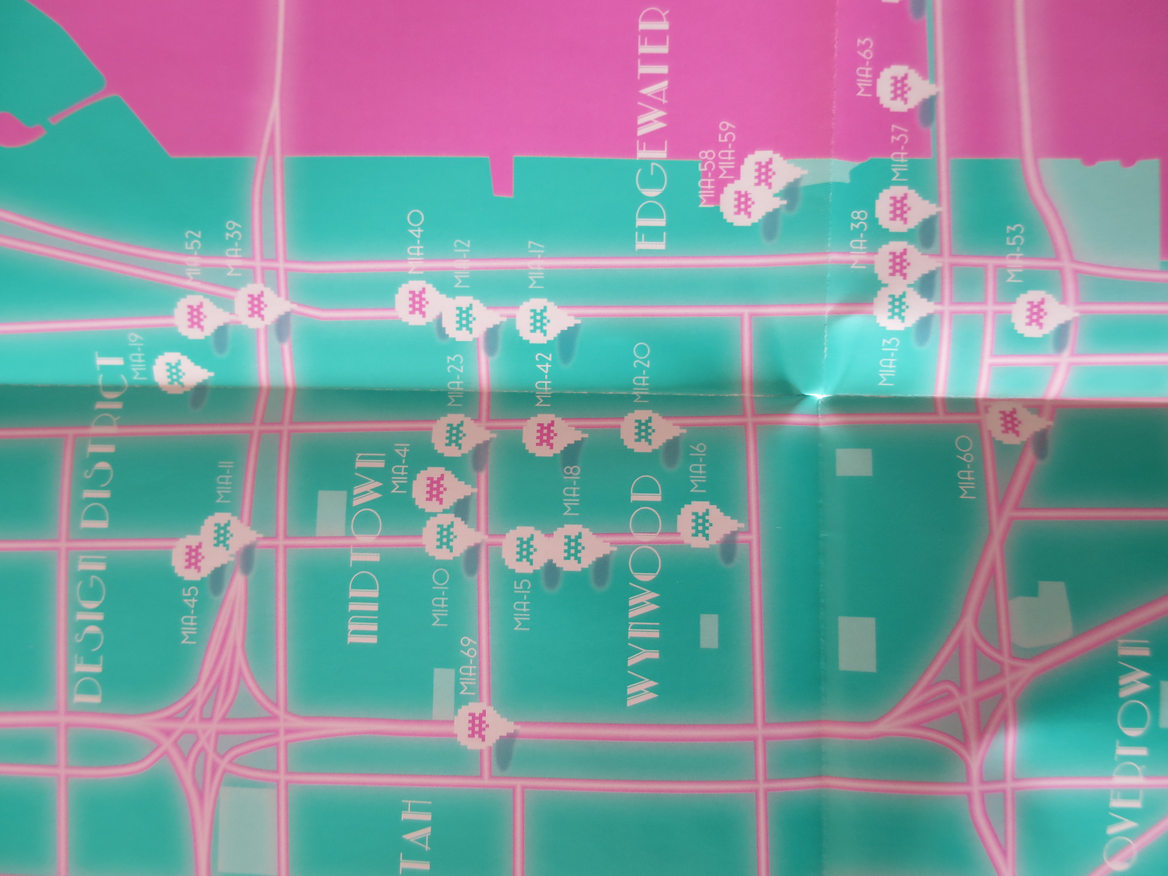 INVADER - Invasion of Miami - Map - Street Art - Plazzart