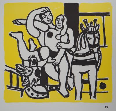 Fernand LEGER : Couple amoureux et cheval - Lithographie signée 2