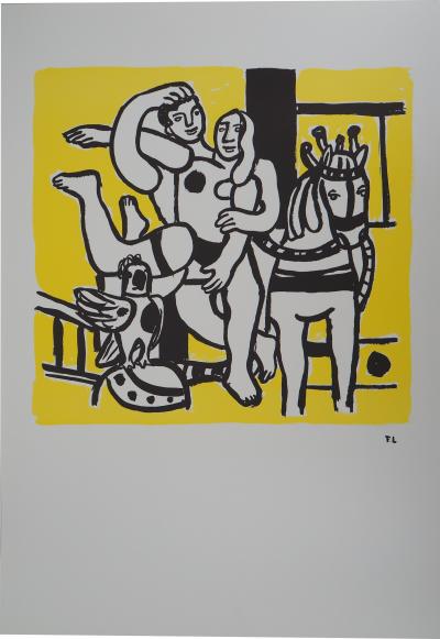 Fernand LEGER : Couple amoureux et cheval - Lithographie signée 2