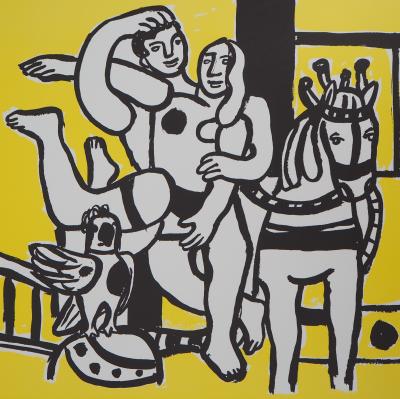 Fernand LEGER : Couple amoureux et cheval - Lithographie signée 2