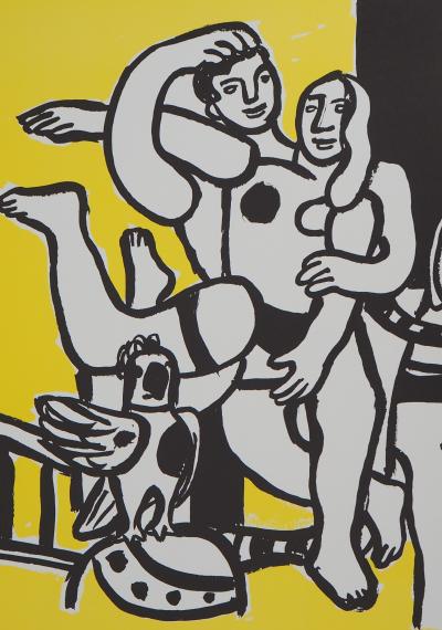 Fernand LEGER : Couple amoureux et cheval - Lithographie signée 2