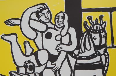 Fernand LEGER : Couple amoureux et cheval - Lithographie signée 2