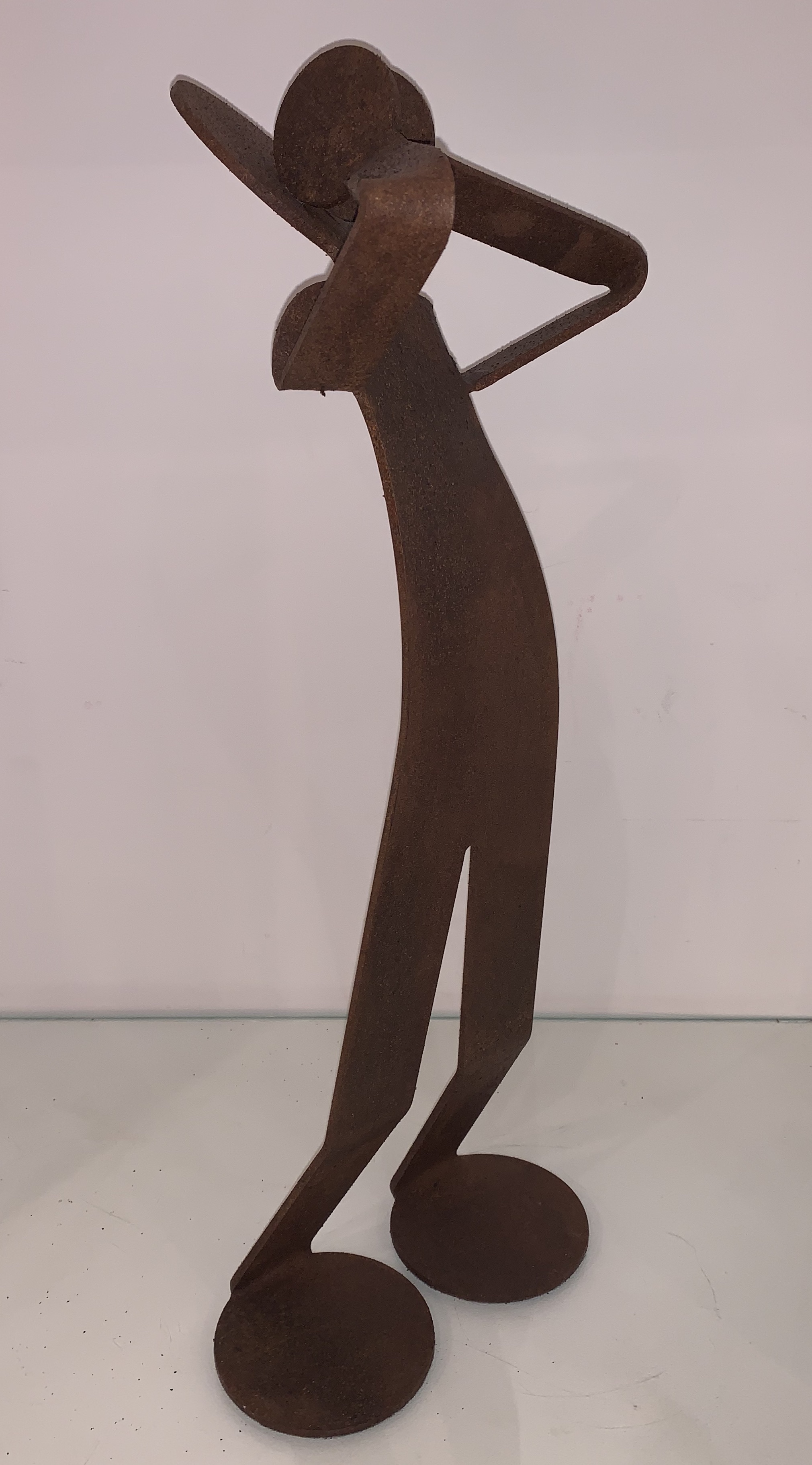 David Zeller dit ZED Flexo Hé Ho, Sculpture acier corten Art