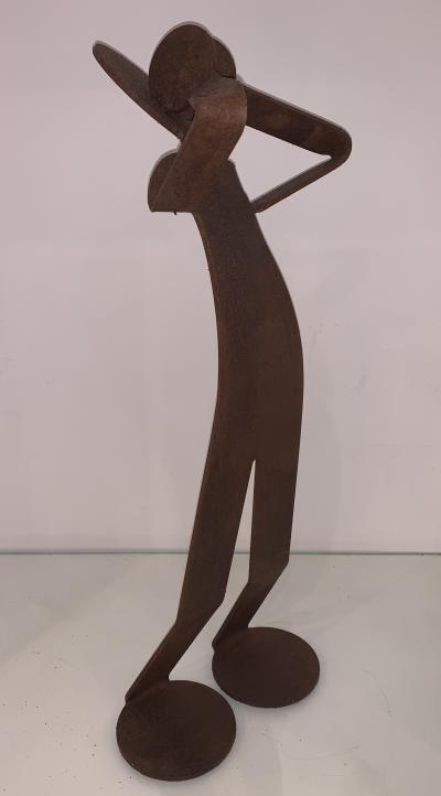 David Zeller dit ZED - Flexo Hé Ho, Sculpture acier corten 2