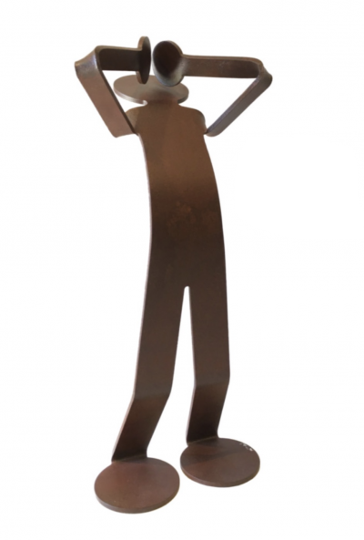 David Zeller dit ZED - Flexo Hé Ho, Sculpture acier corten 2