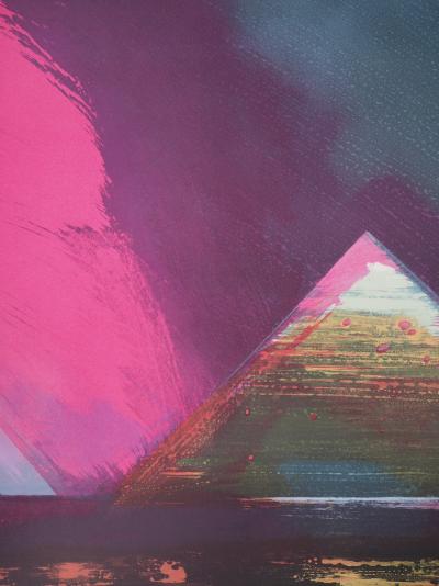 Claude HASTAIRE - Egypte, La pyramide de Kheops - Lithographie originale signée 2