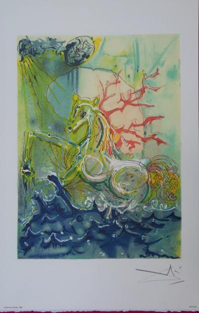 Salvador DALI - Neptune : Lithographie originale signée 2
