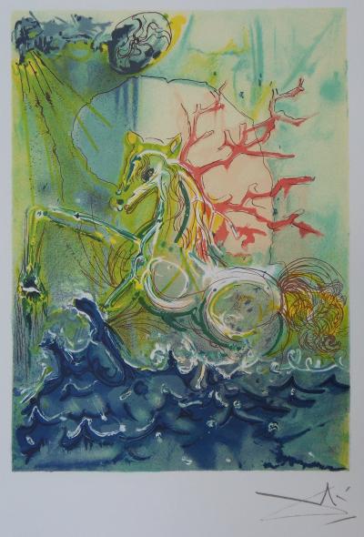 Salvador DALI - Neptune : Lithographie originale signée 2