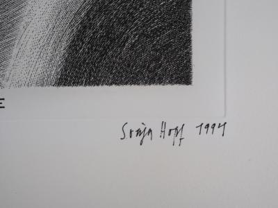 Sonja HOPF (1940) : Face - Gravure originale signée 1994 2