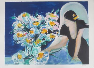 Victor SPAHN - Elisabeth au bouquet - Lithographie signée au crayon 2