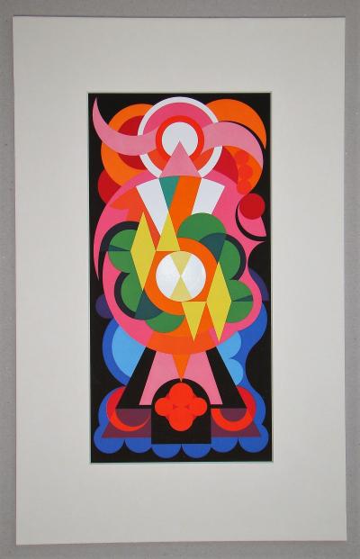 Auguste HERBIN (d’après) - Composition, 1955, Sérigraphie en couleurs 2