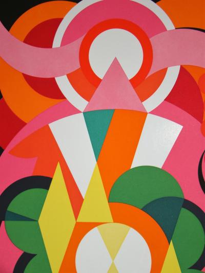 Auguste HERBIN (d’après) - Composition, 1955, Sérigraphie en couleurs 2