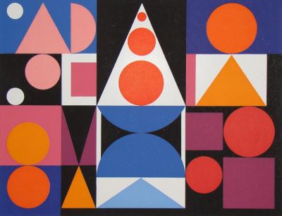 Auguste HERBIN (d’après) - Fer Acier, 1955 - Sérigraphie en couleurs 2