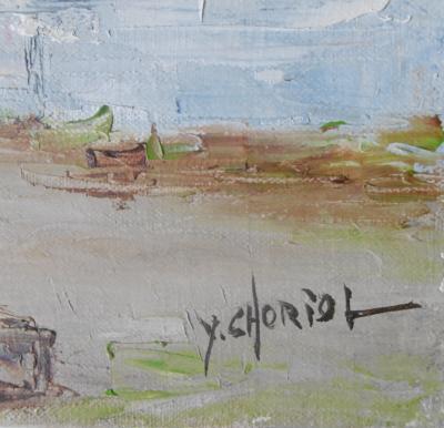 Y Choriol - Hameau de Saint-Cado, 1980, huile sur toile signée 2
