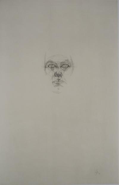 Alberto GIACOMETTI (d’après) : Esquisse de visage - Lithographie 2