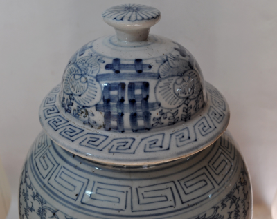Chine - Période Quing - XIXème - Potiche couverte en porcelaine 2