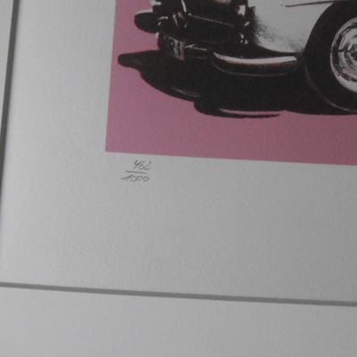 Andy WARHOL (d’après) - Mercedes 300 SL Bleu et Rose - Lithographie 2