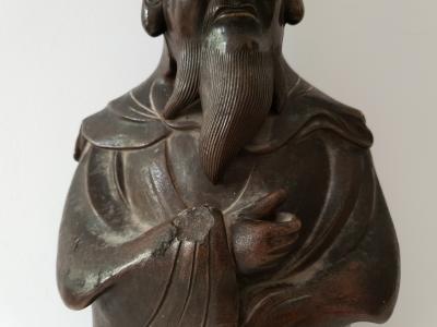 Chine - Milieu du XXe siècle - Sculpture de Shou Xing en Terre cuite 2