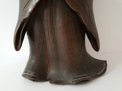 Chine - Milieu du XXe siècle - Sculpture de Shou Xing en Terre cuite 2