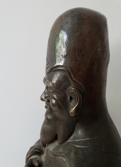 Chine - Milieu du XXe siècle - Sculpture de Shou Xing en Terre cuite 2