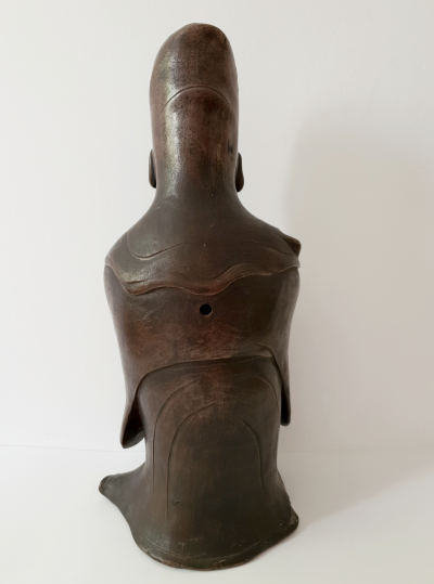 Chine - Milieu du XXe siècle - Sculpture de Shou Xing en Terre cuite 2