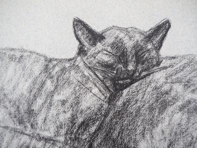 Théophile Alexandre STEINLEN : Les chats amoureux, Lithographie signée 2