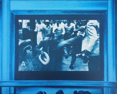 Jacques Monory - Cinéma à Hollywood,1976 -  Sérigraphie Originale Signée 2